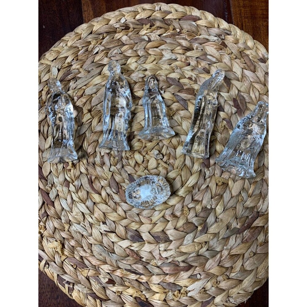 Vintage Glass Nativity Set